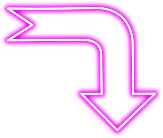 Neon Glowing Down Arrow